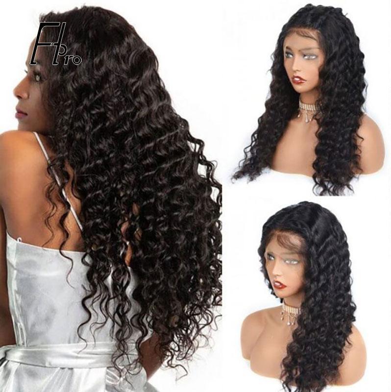 Pre Plucked 360 Lace Frontal Wig With Baby Hair Loose Deep Wave Virgin Hair Wigs